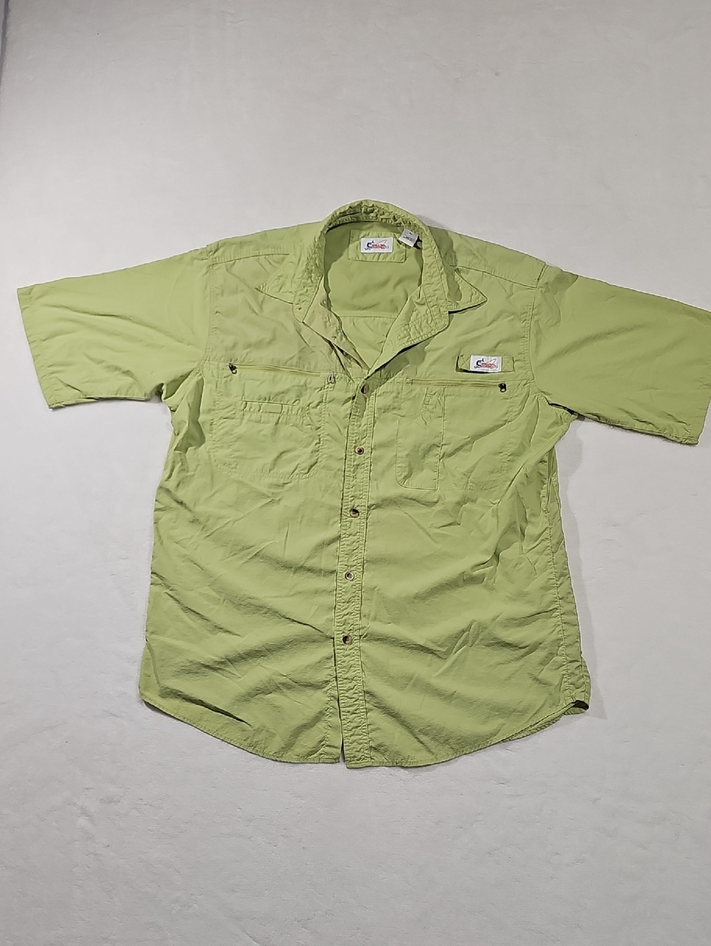 Columbia Short Sleeve Button-Down Shirt - Lime‎ Green